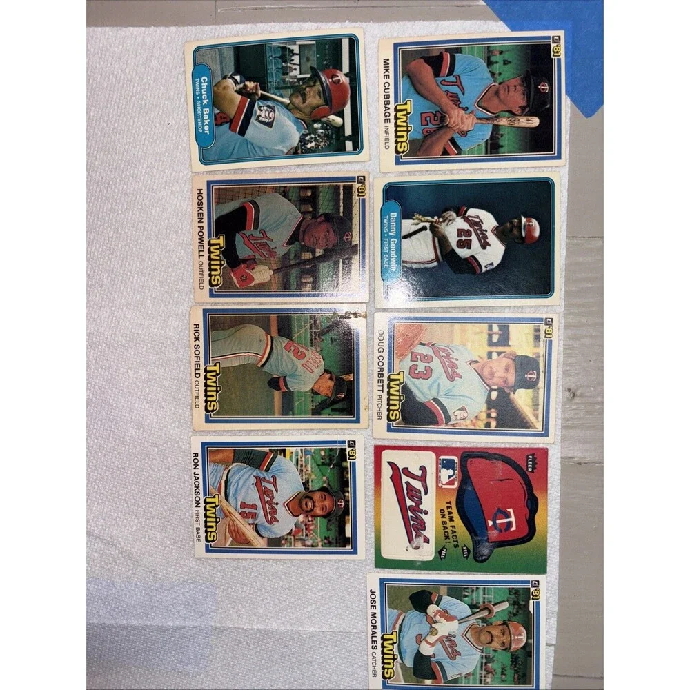 Minnesota Twins Card Lot + Brooks Lee + Ober + Cubbage – 14 Cards